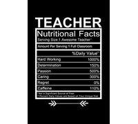 Teacher Nutritional Facts: Awesome Teacher Journal Notebook | Planner,Inspiring sayings from Students,Teacher Funny Gifts Appreciation/Retirement, ... & Elementary Teacher Memory Book)