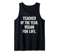 Teacher of The Year Vegan for Life Funny Plant Based Teacher Tank Top