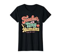 Teacher of Tiny Humans Cute Kindergarten Teacher Value Graphic T-Shirt, Women, Black, XL
