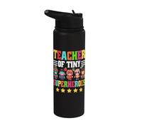 Teacher of Tiny Superheroes Stainless Steel Insulated Water Bottle