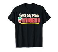 Teacher One Day Down A Few Hundred to Go Funny Box Sleeves T-Shirt