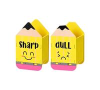 Teacher Pencil Holder Classroom Wooden Cute Org