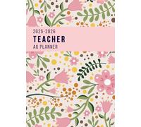 Teacher Planner 2025-2026 A6: Academic Diary & Lesson Tracker August 2025-July 2026 | Week-to-View Teacher Organiser with Notes Pages | Dated Sections & Monthly Goals | Pink Floral