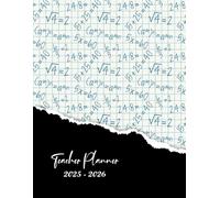 Teacher Planner 2025-2026: Academic Year Organizer & Record Book for Teachers. A4 Lesson Plan Book for Educators. Math Cover Design.