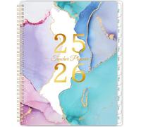Teacher Planner 2025-2026 - Teacher Lesson Planner 2025-2026, Weekly ＆ Monthly Academic Diary from Aug 2025 - Jul 2026, A4 Teacher Plan Book for School Year, Monthly Tabs, Back Pocket, 21×28 cm