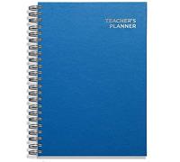 Teacher Planner 2026-2027 A4 size by Pirongs | 10 Lesson Planner for Teachers | Page a day | Undated, Hardback, Wiro-bound Teachers Planner - Blue