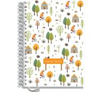 Teacher Planner 2026-2027 A4 Size by Pirongs | 5 Lesson Dated Planner for Teachers | Page a Day | Dated, Hardback, Wiro-Bound Teachers Planner - Woodland