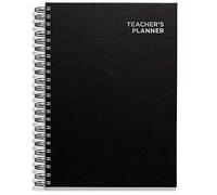 Teacher Planner 2026-2027 A4 size by Pirongs | 8 Lesson Planner for Teachers | Page a day | Undated, Hardback, Wiro-bound Teachers Planner - Black