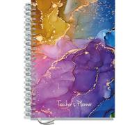 Teacher Planner 2026-2027 A4 size by Pirongs | 9 Lesson Planner for Teachers | Page a day | Undated - Cauldron of Colour