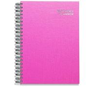 Teacher Planner 2026-2027 A4 size by Pirongs | 9 Lesson Planner for Teachers | Page a day | Undated, Hardback, Wiro-bound Teachers Planner - Pink