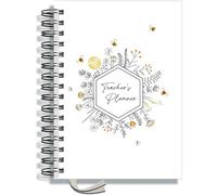 Teacher Planner 2026-2027 A5 size by Pirongs | 5 Lesson Planner for Teachers | Page a day | DATED, Hardback, Wiro-bound Teachers Planner - Bee