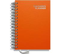 Teacher Planner 2026-2027 A5 size by Pirongs | 5 Lesson Planner for Teachers | Page a day | DATED, Hardback, Wiro-bound Teachers Planner - Orange