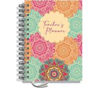 Teacher Planner 2026-2027 A5 size by Pirongs | 6 Lesson Planner for Teachers | Page a day | DATED, Hardback, Wiro-bound Teachers Planner - Mandala
