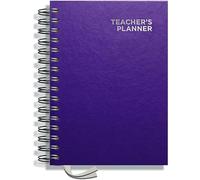Teacher Planner 2026-2027 A5 size by Pirongs | 6 Lesson Planner for Teachers | Page a day | DATED, Hardback, Wiro-bound Teachers Planner - Purple