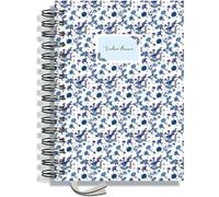 Teacher Planner 2026-2027 A5 size by Pirongs | 6 Lesson Planner for Teachers | Page a day | DATED, Hardback, Wiro-bound Teachers Planner - Blue Flower