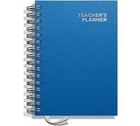 Teacher Planner 2026-2027 A5 size by Pirongs | 6 Lesson Planner for Teachers | Page a day | DATED, Hardback, Wiro-bound Teachers Planner - Blue
