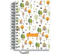 Teacher Planner 2026-2027 A5 size by Pirongs | 6 Lesson Planner for Teachers | Page a day | Undated, Hardback, Wiro-bound Teachers Planner - Woodland
