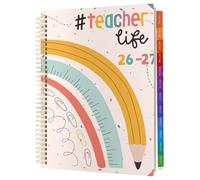Teacher Planner 2026-27 Academic Diary 2026-2027 A4, July 2026 - June 2027 Teachers Planner, Teaching Assistant Plan Book with Color Tabs