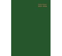 Teacher Planner a4: ( Green ) Weekly And Monthly - Vertical Layout 10 Periods - Dated - Academic Year - Lesson Plans With Tabs, Grade Book ( ... - Gift Ideas: For Canadian: Men and Woman.