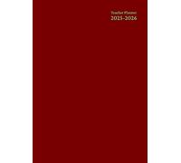 Teacher Planner a4: ( Red ) Weekly And Monthly - Vertical Layout 10 Periods - Dated - Academic Year - Lesson Plans With Tabs, Grade Book ( Attendance ... - Gift Ideas: For Canadian: Men and Woman.