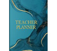 Teacher Planner: Blue Gold Swirl