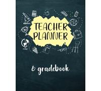 Teacher Planner & Gradebook: Simple Undated Lesson Planner With Monthly Calendar & Weekly Planning (7 Subjects/Periods, Days Horizontally Across the Top). For Elementary, Middle and High School.