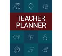 Teacher Planner: Simple Lesson Planner with Monthly Calendar & Weekly Planning (Undated, 7 Periods/Subjects, Days Horizontally Across the Top). For Elementary, Middle and High School