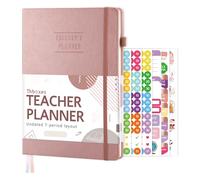 Teacher Planner, Undated Teachers Lesson Plan Book Hardcover, Rose Gold