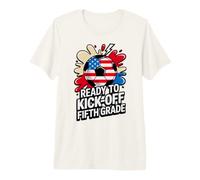 Teacher Ready KICK Off Fifth Grade Soccer Game On First Day Premium T-Shirt