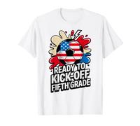 Teacher Ready KICK Off Fifth Grade Soccer Game On First Day T-Shirt