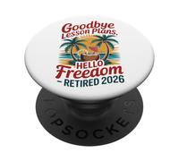 Teacher Retirement Shirts 2026 Goodbye Lesson Hello Freedom PopSockets Adhesive PopGrip