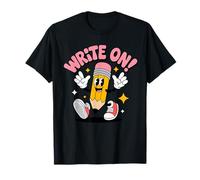 Teacher Retro Pencil Write On Teaching T-Shirt