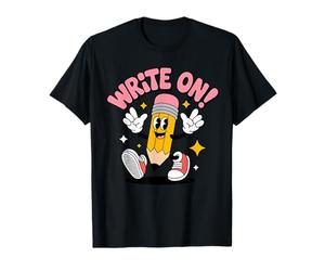 Teacher Retro Pencil Write On Teaching T-Shirt