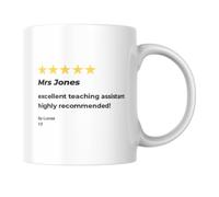 Teacher Review Mug Gift | TA Review Mug Gift | Personalised Dye Sublimated White Mug (TA)