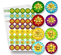 Teacher Reward Stickers for Children - 200 Colourful Well Done, Praise, Good Work, Teacher Stickers Pack | Kids Glossy Achievement Reward Labels for Childrens School Classroom and Home by Innoveem