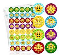 Teacher Reward Stickers for Children, 320 Colourful Reward, Well Done Stickers, Teacher Sticker Pack, Kids Glossy Achievement Reward Labels for Childrens School Classroom and Home