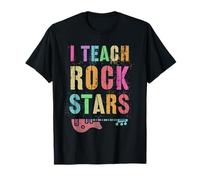 Teacher Rocks I Teach ROCKSTARS Educate Music Educator ABCD T-Shirt