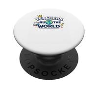 Teacher Runs The World Teacher Appreciation Educators Gifts PopSockets Adhesive PopGrip
