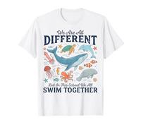 Teacher School Diversity Equality We are All Different Ocean T-Shirt