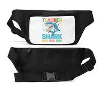 Teacher Shark Doo Doo Doo Funny Graphic Unisex Waist Bag Black