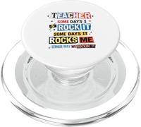 Teacher Some Days I Rock It Funny Educator PopSockets PopGrip for MagSafe