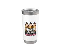 Teacher Squad Pencils Funny Elementary Team First Day Gift Stainless Steel Insulated Tumbler