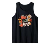 Teacher Strawberry Floral Appreciation Bow Heart Tank Top