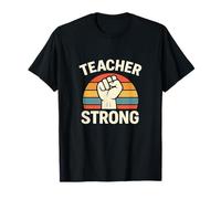 Teacher Strong Fist Retro Graphic Empowerment Quote T-Shirt