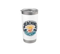 Teacher Summer Break Beaching Not Teaching Beach Sunset Stainless Steel Insulated Tumbler