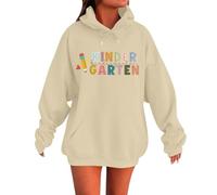 Teacher Sweatshirt without Hood for Women: First Day of School Sweatshirt without Hood Teacher Outfit for Back to School Graphic Sweatshirt Collar Pullover Women, yellow, 4XL