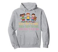 Teacher Teach Kids to Share Care and Be Fair Back to School Pullover Hoodie