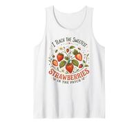 Teacher Teaching I Teach Sweetest Strawberries in The Patch Tank Top