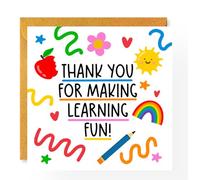 Teacher Thank You Card, End of Term Appreciation, Teaching Assistant Thank You, Gratitude, From Student