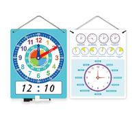 Teacher Time Learning Tool Double Sided Erasable Clocks Teaching Model for Students Children Time Concept Development Clock Teaching Tools for Kids